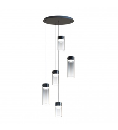 Highball Smoke 5-Light LED Pendant-(E21185-142GM)-ET2 Highball Smoke 5-Light LED Pendant-(E21185-142GM)-ET2