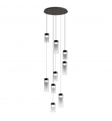  Highball Smoke 9-Light LED Pendant-(E21189-142GM)-ET2