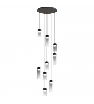 Highball Smoke 9-Light LED Pendant-(E21189-142GM)-ET2 Highball Smoke 9-Light LED Pendant-(E21189-142GM)-ET2