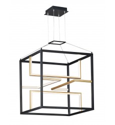  Chamber LED Pendant-(E21224-BKGLD)-ET2