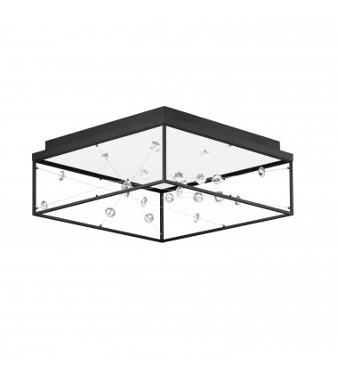  Entanglement 1-Light LED Flush Mount-(E21250-20BK)-ET2