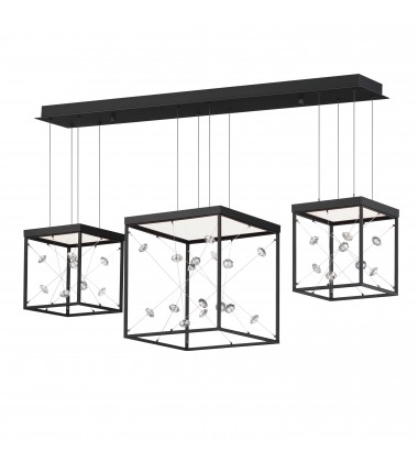  Entanglement 3-Light LED Pendant-(E21253-20BK)-ET2