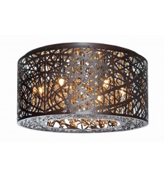  Inca 7-Light Flush Mount W/LED Bulb-(E21300-10BZ/BUL)-ET2