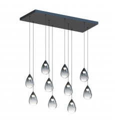  Dewdrop 10-Light LED Linear Pendant-(E21566-142BK)-ET2