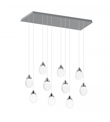 Dewdrop 10-Light LED Linear Pendant-(E21566-18PC)-ET2 Dewdrop 10-Light LED Linear Pendant-(E21566-18PC)-ET2