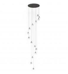  Dewdrop 15-Light LED Pendant-(E21569-142BK)-ET2
