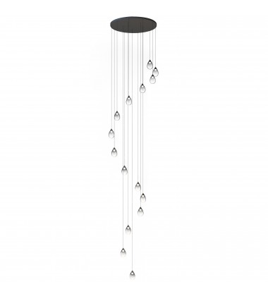 Dewdrop 15-Light LED Pendant-(E21569-142BK)-ET2 Dewdrop 15-Light LED Pendant-(E21569-142BK)-ET2