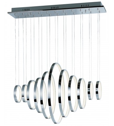  Hoops 11-Light LED Pendant-(E22716-PC)-ET2