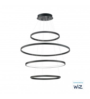  Groove 4-Tier LED Pendant WiZ-(E22729-BK)-ET2