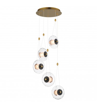  Amulet 5-Light LED Pendant-(E24035-24BKNAB)-ET2