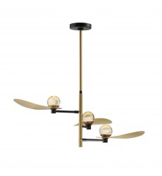 Pearl 3-Light LED Chandelier-(E24073-BKNAB)-ET2  Pearl 3-Light LED Chandelier-(E24073-BKNAB)-ET2