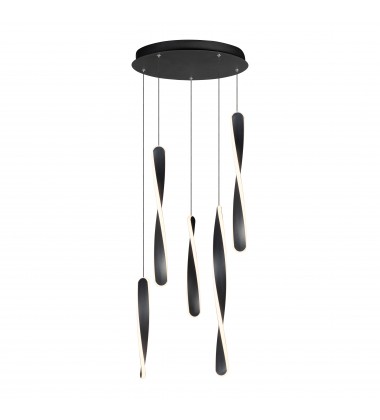  Pirouette 5-Light LED Pendant-(E24154-BK)-ET2