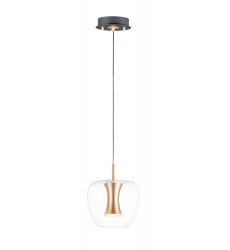  Newton LED 1-Light Pendant-(E24162-18BKGLD)-ET2