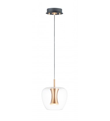  Newton LED 1-Light Pendant-(E24162-18BKGLD)-ET2