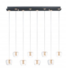  Newton 8-Light LED Pendant-(E24165-18BKGLD)-ET2