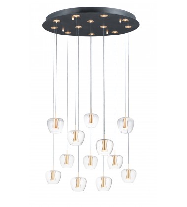  Newton 12-Light LED Pendant-(E24167-18BKGLD)-ET2