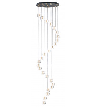  Newton 25-Light LED Pendant-(E24169-18BKGLD)-ET2