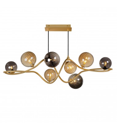 Planetary 8-Light LED Linear Pendant-(E24187-148GLD)-ET2  Planetary 8-Light LED Linear Pendant-(E24187-148GLD)-ET2