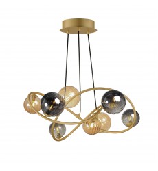 Planetary 8-Light LED Chandelier-(E24188-148GLD)-ET2  Planetary 8-Light LED Chandelier-(E24188-148GLD)-ET2