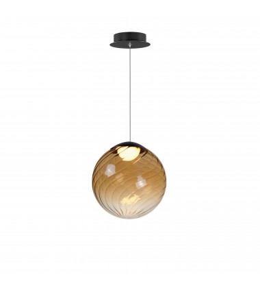  Planetary 1-Light LED Pendant-(E24189-05BK)-ET2
