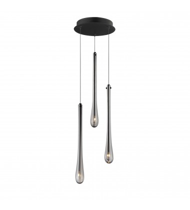  Stillo 3-Light LED Pendant-(E24213-138BK)-ET2