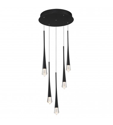  Pierce 5-Light LED Pendant-(E24225-122BK)-ET2