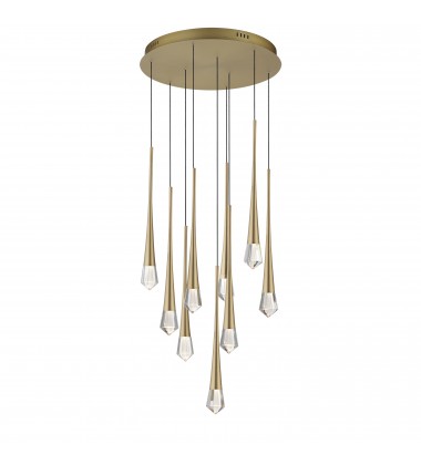  Pierce 9-Light LED Pendant-(E24227-122GLD)-ET2