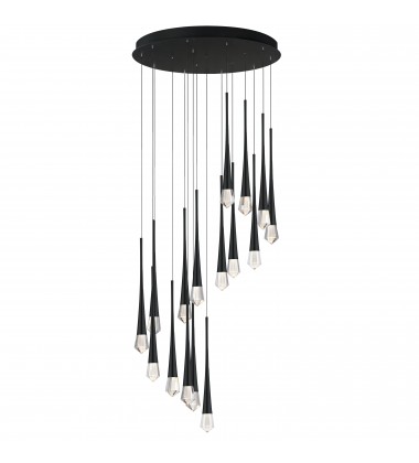Pierce 16-Light LED Chandelier-(E24230-122BK)-ET2  Pierce 16-Light LED Chandelier-(E24230-122BK)-ET2