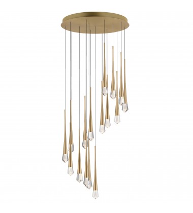  Pierce 16-Light LED Chandelier-(E24230-122GLD)-ET2