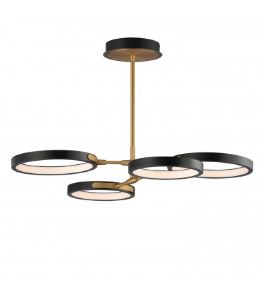 Hoopla 4-Light LED Pendant-(E24322-BKGLD)-ET2 Hoopla 4-Light LED Pendant-(E24322-BKGLD)-ET2