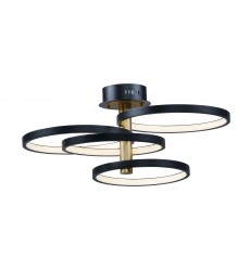  Hoopla 4-Light LED Semi-Flush-(E24324-BKGLD)-ET2