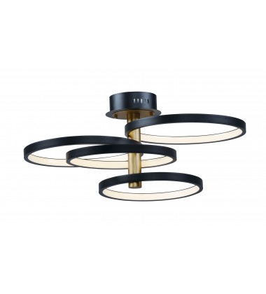 Hoopla 4-Light LED Semi-Flush-(E24324-BKGLD)-ET2  Hoopla 4-Light LED Semi-Flush-(E24324-BKGLD)-ET2