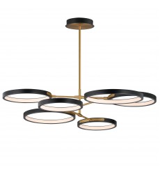  Hoopla 6-Light LED Pendant-(E24328-BKGLD)-ET2