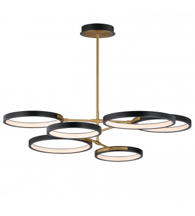  Hoopla 6-Light LED Pendant-(E24328-BKGLD)-ET2