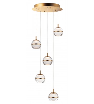  Swank 5-Light LED Pendant-(E24595-93NAB)-ET2