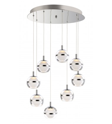  Swank 8-Light LED Pendant-(E24598-93PC)-ET2