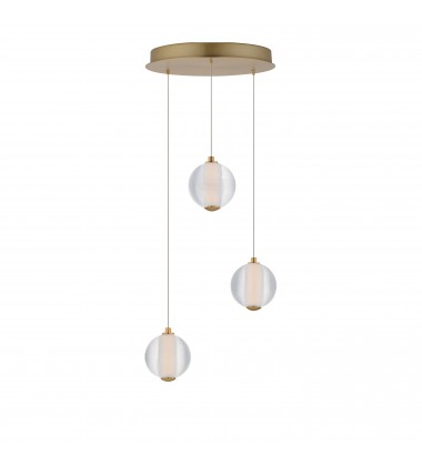  Rhythm 3-Light LED Pendant-(E24643-144GLD)-ET2