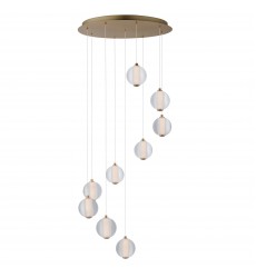  Rhythm 9-Light LED Pendant-(E24646-144GLD)-ET2