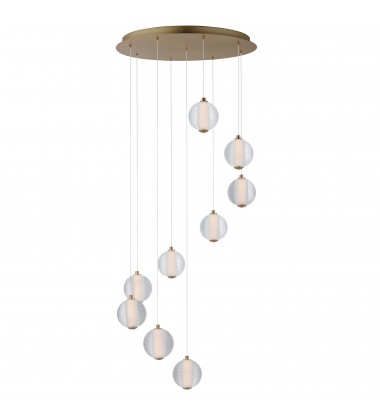  Rhythm 9-Light LED Pendant-(E24646-144GLD)-ET2