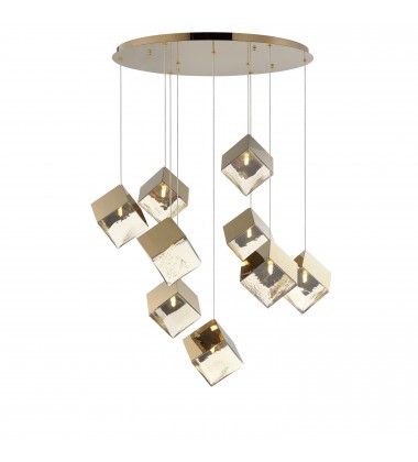  Ice Cube 9-Light LED Pendant-(E24689-26FG)-ET2