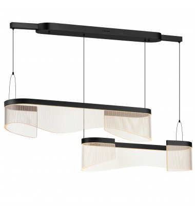  Sonata 2-Light Linear LED Pendant-(E24774-133BK)-ET2