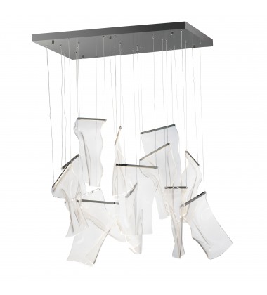  Rinkle 13-Light Rectalinear LED Pendant-(E24878-133BGM)-ET2