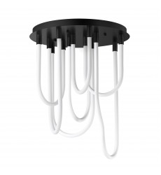  Soleil 7-Light LED RD Flush Mount-(E24987-BK)-ET2