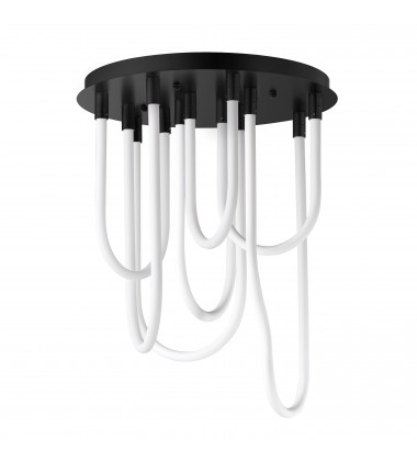  Soleil 7-Light LED RD Flush Mount-(E24987-BK)-ET2