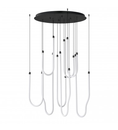  Soleil 8-Light LED Pendant-(E24988-BK)-ET2