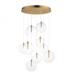  Global 9-Light LED Chandelier-(E25077-18NAB)-ET2