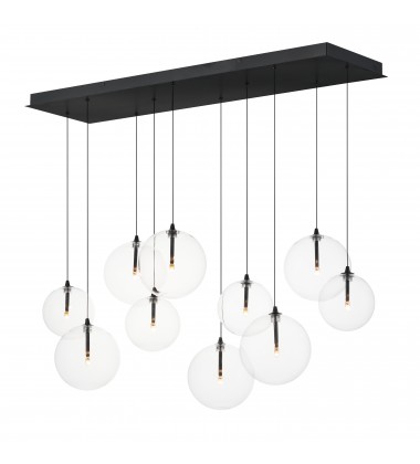 Global 10-Light LED Pendant-(E25079-18BK)-ET2 Global 10-Light LED Pendant-(E25079-18BK)-ET2