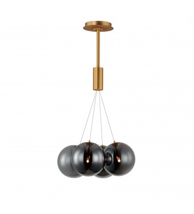  Burst 4-Light LED Pendant - Smoke-(E25084-142GLD)-ET2