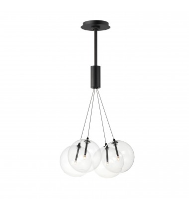  Burst 4-Light LED Pendant - Clear-(E25084-18BK)-ET2