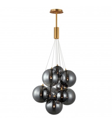  Burst 9-Light LED Pendant - Smoke-(E25087-142GLD)-ET2
